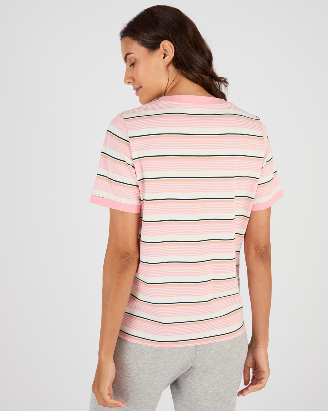 T-shirt rayé en pur coton