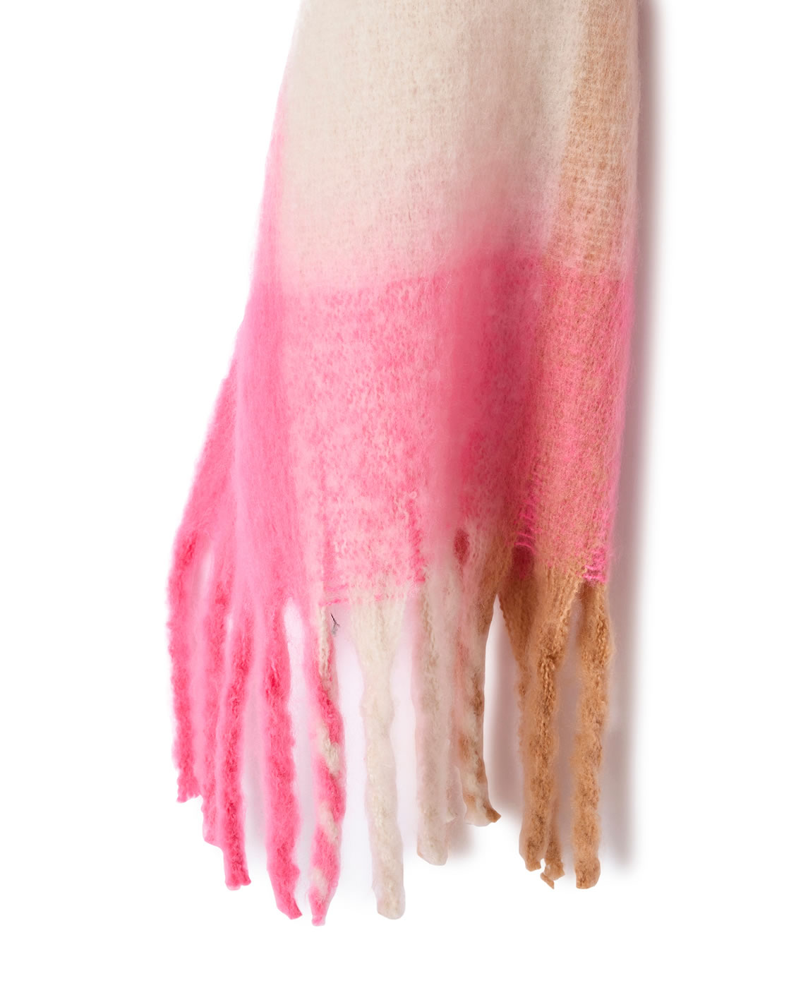 Echarpe à carreaux effet laineux