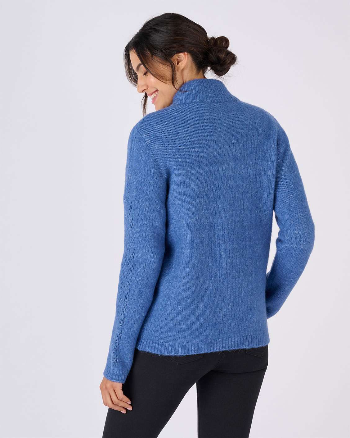 Pull col zippé mélange alpaga