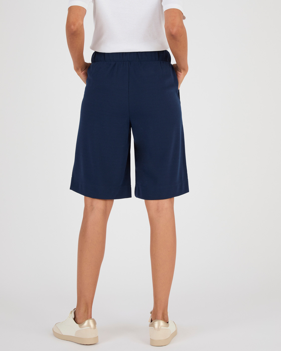 Bermuda large en maille piqué