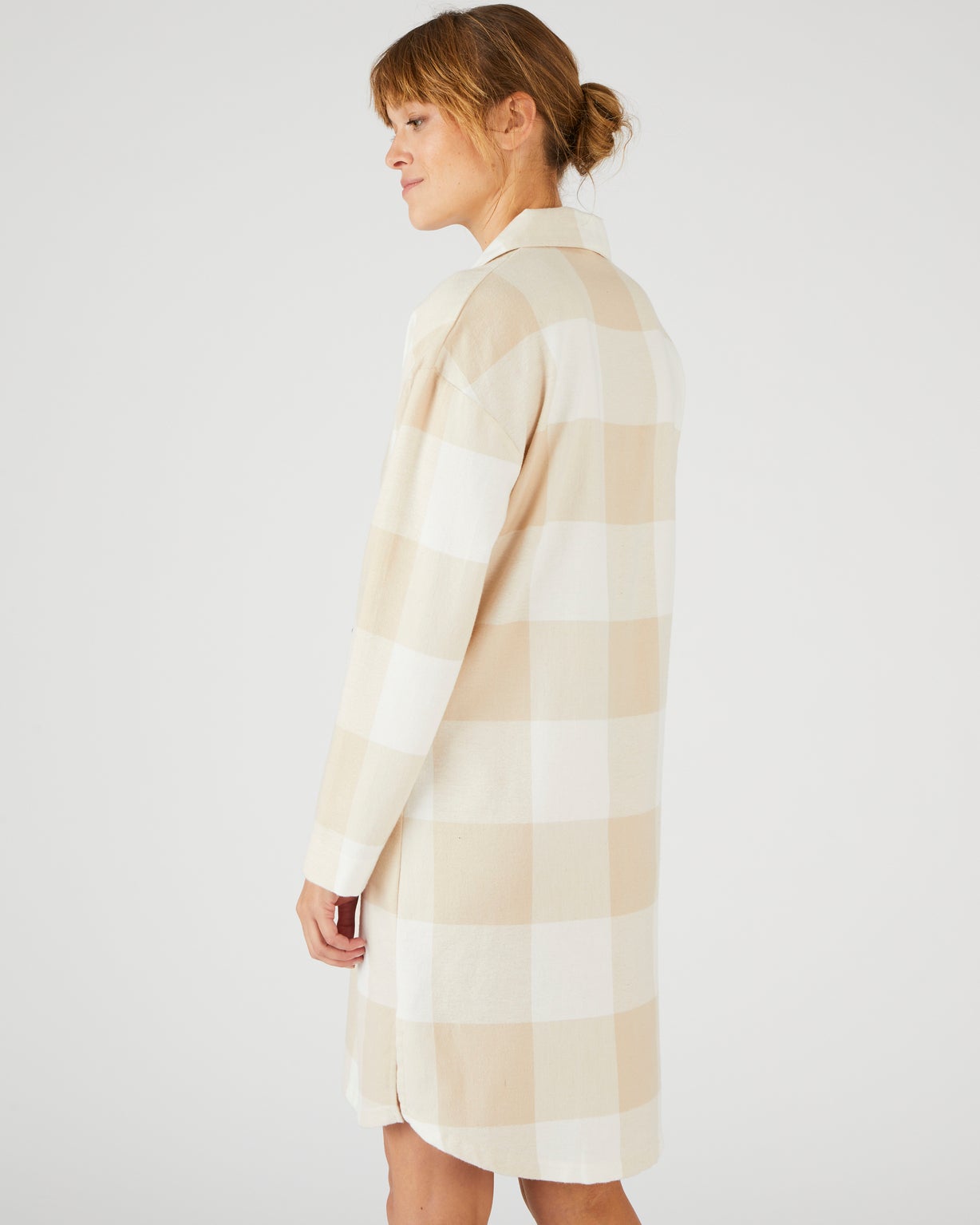 Chemise de nuit flanelle boutonn?�e ?� carreaux - Chemises de nuit - Damart Luxembourg