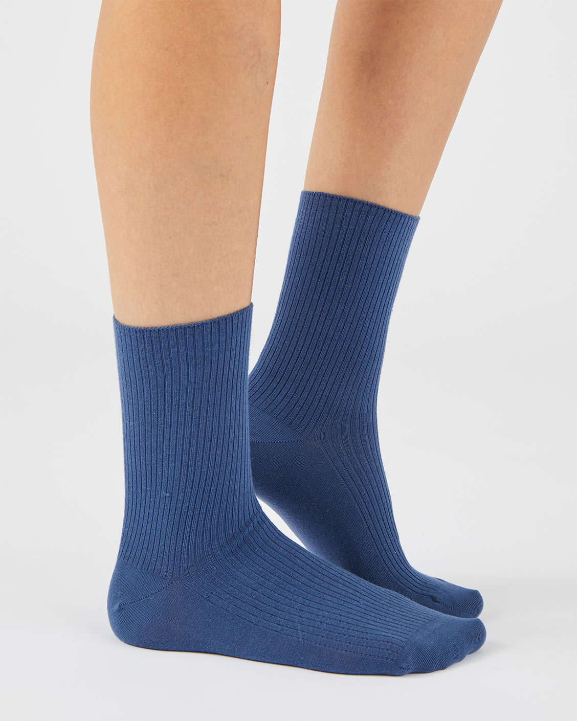 Lot de 2 paires de chaussettes maille côtelée coton biologique*