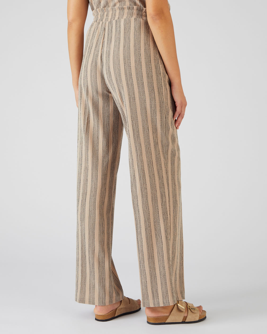 Pantalon large rayé