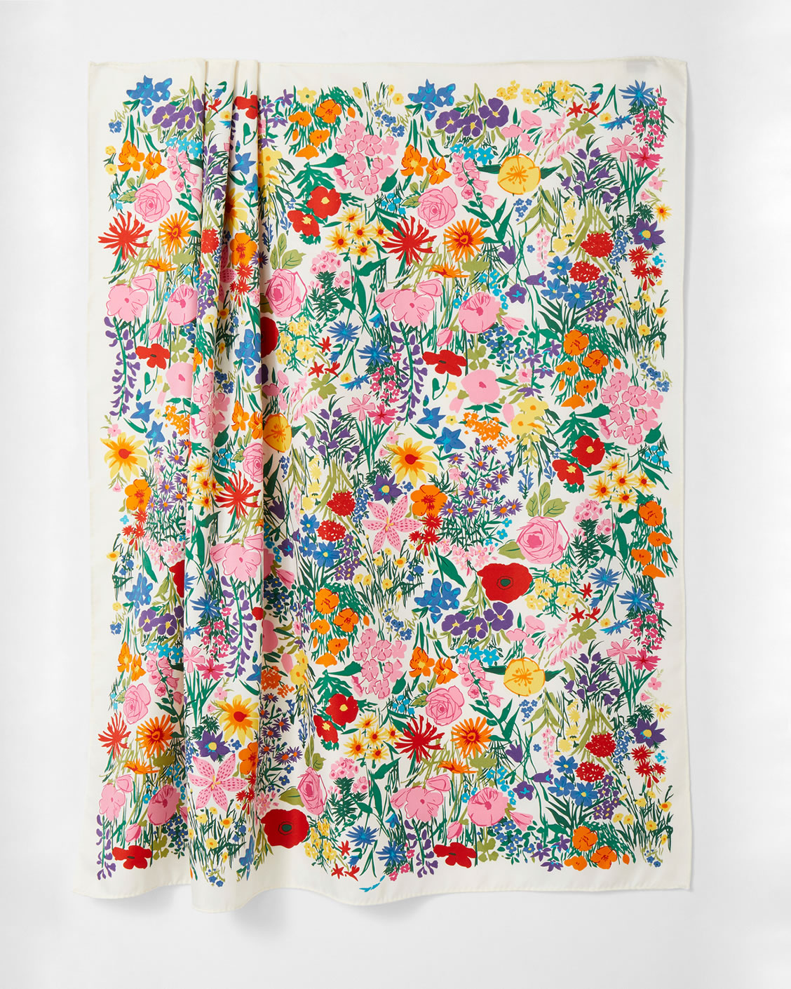 Foulard carré fleuri