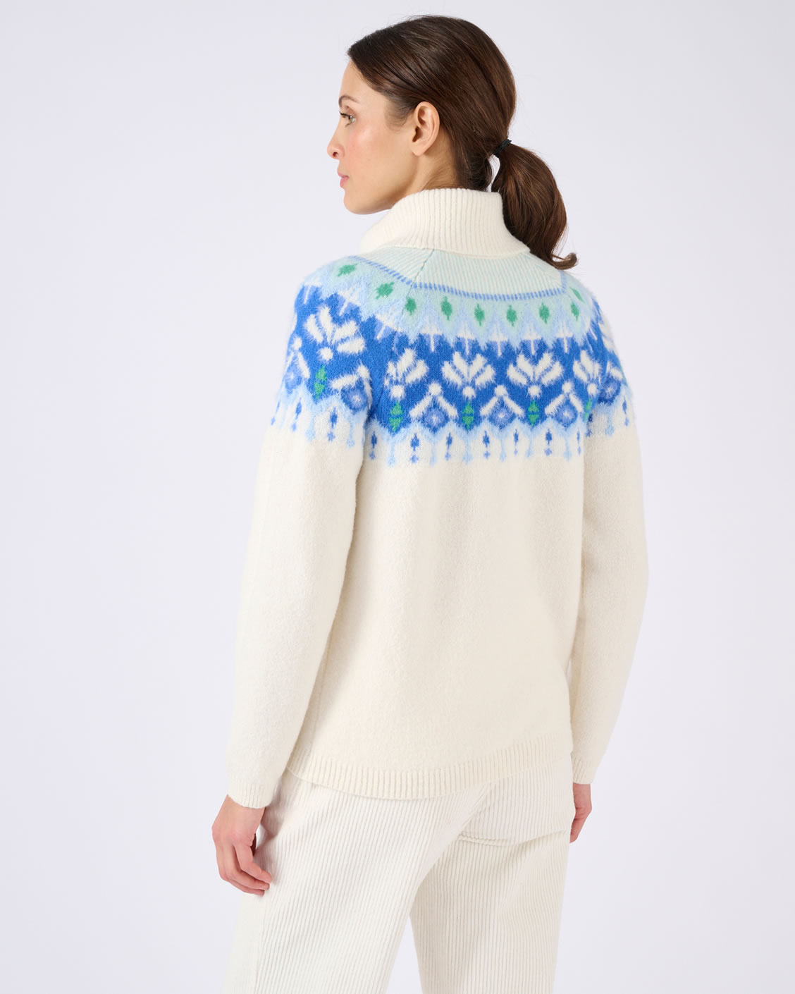 Pull jacquard col roulé Thermolactyl