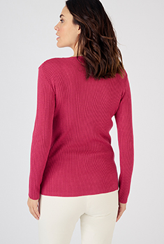 Pull en maille côtelée