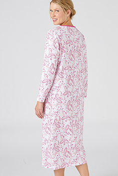 Chemise de nuit en pur coton peigné