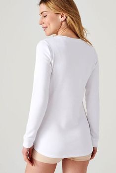 Damart T-Shirt Comfort 3 Col Rond F Noir Hauts thermiques femme : Snowleader