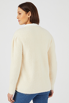 Pull maille poilue