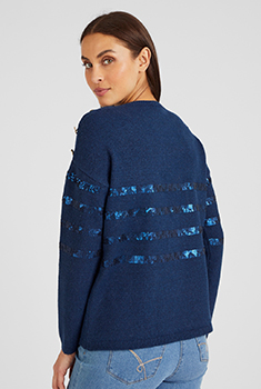 Pull rayé à sequins Thermolactyl