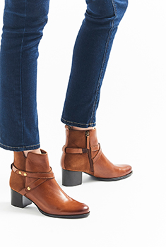 Bottines bi-matières