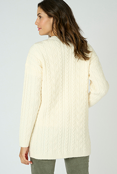 Gilet long à torsades Thermolactyl