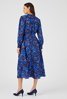 Robe-chemise fantaisie smockée