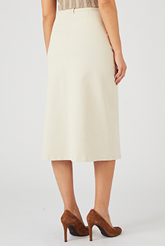 Jupe droite blanche stretch best sale