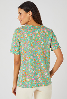 T-shirt maille flammée