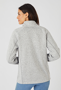 Veste zippée maille jersey doublée molleton