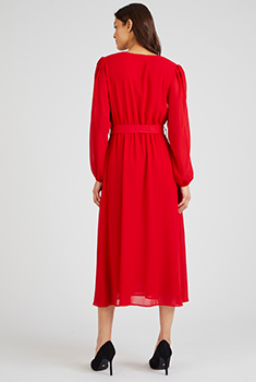 Robe longue taille élastiquée