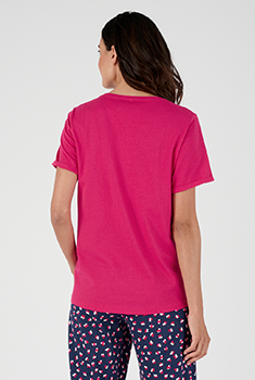 T-shirt de pyjama pur coton peigné
