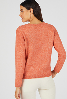 Pull maille bouclette en relief