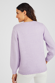 Pull doux broderie fleur