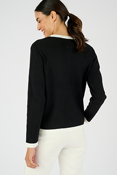 Cardigan-veste bicolore