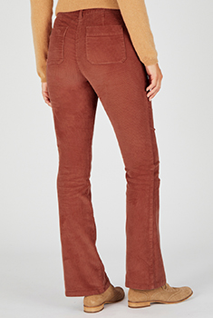 Pantalon flare velours
