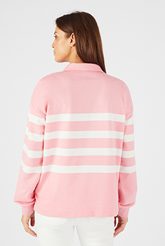 Sweat-shirt molleton rayé