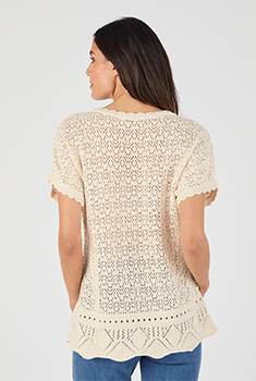 Pull en maille pointelle