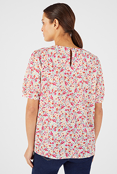 Blouse crêpe reliéfé stretch