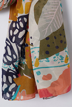 Foulard motif végétal