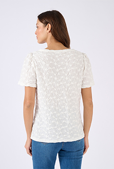 T-shirt maille reliéfée