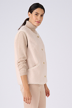 Veste sans manches maille moutonnée