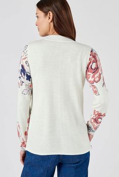Pull imprimé fleurs très doux