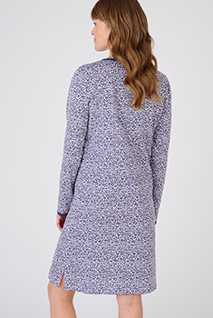 Chemise de nuit pur coton peigné, manches longues