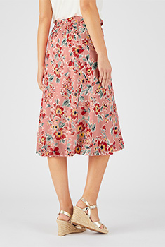 Jupe maille crêpe stretch imprimée