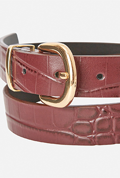Ceinture embossée motif animalier