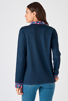 T-shirt effet 2 en 1 en maille chaude