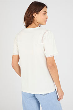 T-shirt détails dentelle