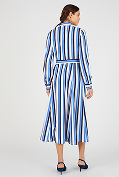 Robe-chemisier rayée