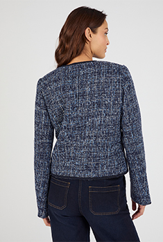 Veste effet tweed ganse fantaisie