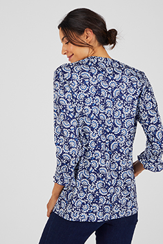 Chemisier maille chaude fleuri