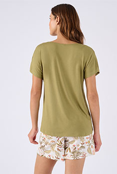 Pyjashort col dentelle