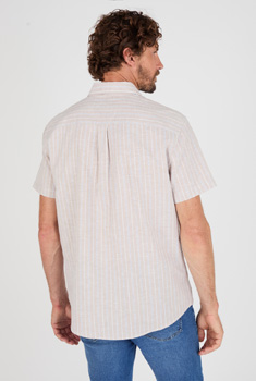 Chemisette mélange lin et coton