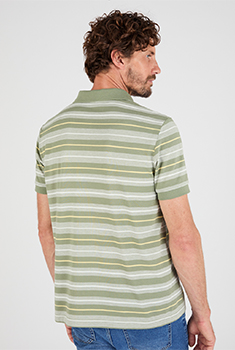 Polo à rayures manches courtes