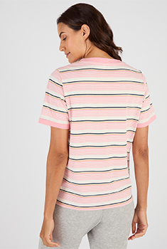 T-shirt rayé en pur coton