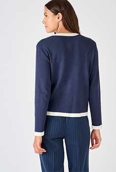 Cardigan-veste bicolore