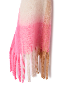 Echarpe à carreaux effet laineux