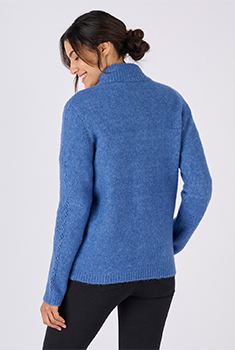 Pull col zippé mélange alpaga