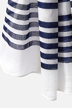 Foulard pur coton marin