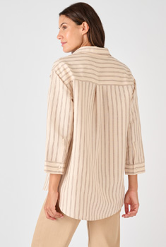 Chemisier mélange lin et viscose